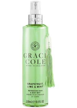 Osvěžující mlha na tělo a vlasy Grace Cole – grapefruit, limetka a máta – Tělové spreje