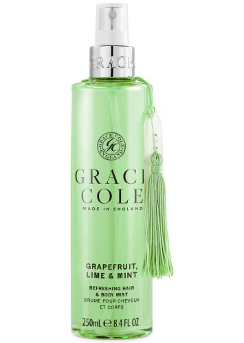 Osvěžující mlha na tělo a vlasy Grace Cole – grapefruit, limetka a máta