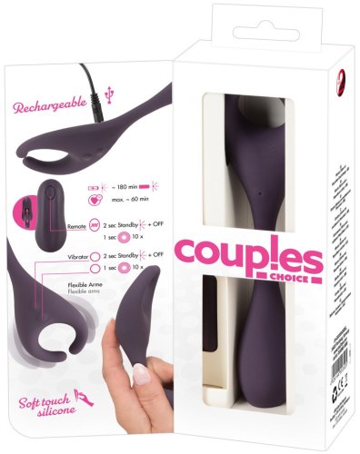 Tvarovatelný párový vibrátor s dálkovým ovladačem Couples Choice