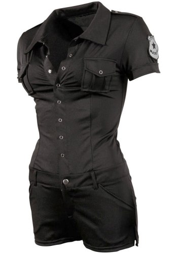 Kostým Policistka – overal s krátkými rukávy a nohavicemi