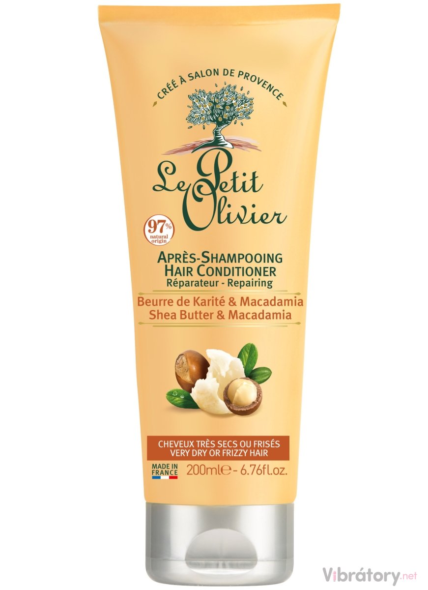 Levně Regenerační kondicionér pro suché a kudrnaté vlasy Le Petit Olivier – bambucké máslo a makadamový olej, 200 ml