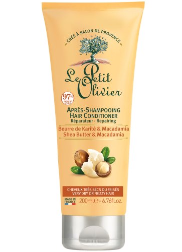 Regenerační kondicionér pro suché a kudrnaté vlasy Le Petit Olivier – bambucké máslo a makadamový olej