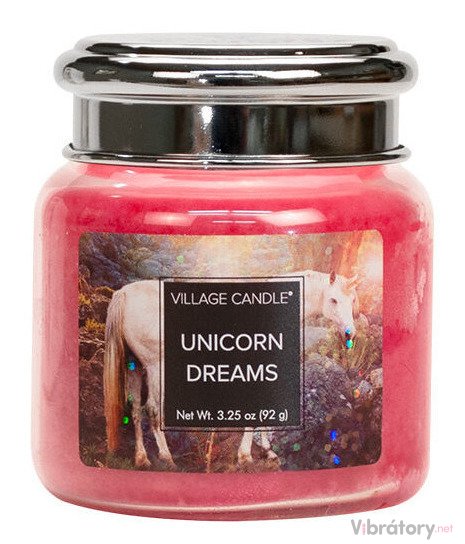 Levně Vonná svíčka Village Candle Unicorn Dreams – jednorožčí sny, 92 g