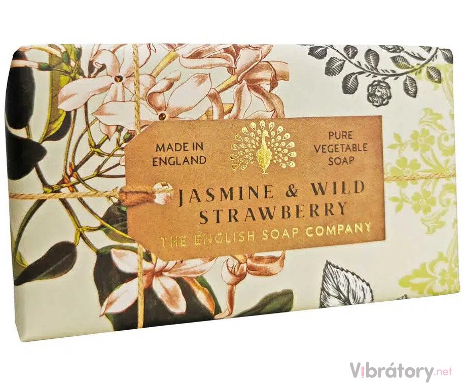 Levně Luxusní tuhé mýdlo English Soap Company Jasmine & Wild Strawberry – jasmín a lesní jahoda, 190 g