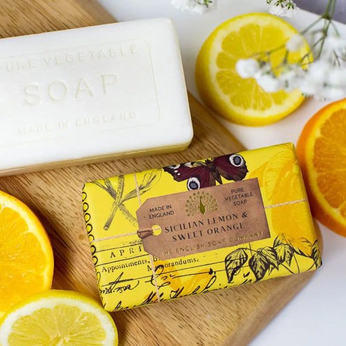 Luxusní tuhé mýdlo English Soap Company – citron a pomeranč