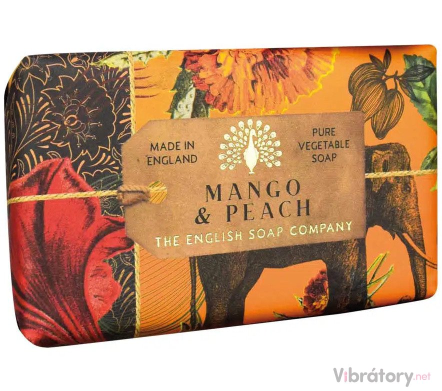 Levně Luxusní tuhé mýdlo English Soap Company Mango & Peach – mango a broskev, 190 g
