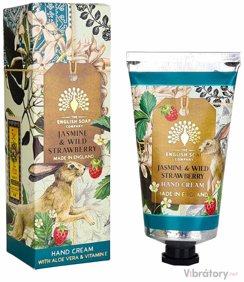 Levně Krém na ruce English Soap Company Jasmine & Wild Strawberry – jasmín a lesní jahoda, 75 ml