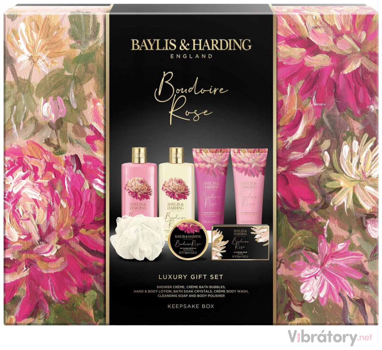 Sada kosmetiky Baylis & Harding Luxury Gift Set – růže, 7 ks