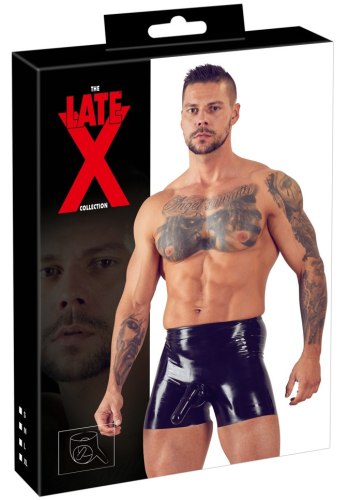 Latexové boxerky s návlekem na penis a anální kapsou LateX