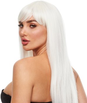 Svítící paruka s ofinou Amber – platinová blond, dlouhá – Paruky a příslušenství k parukám
