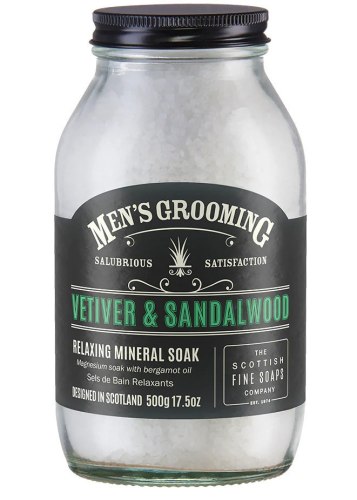 Pánská sůl do koupele Scottish Fine Soaps – vetiver a santalové dřevo
