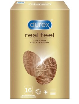 Kondomy bez latexu Durex Real Feel, 16 ks – Kondomy bez latexu