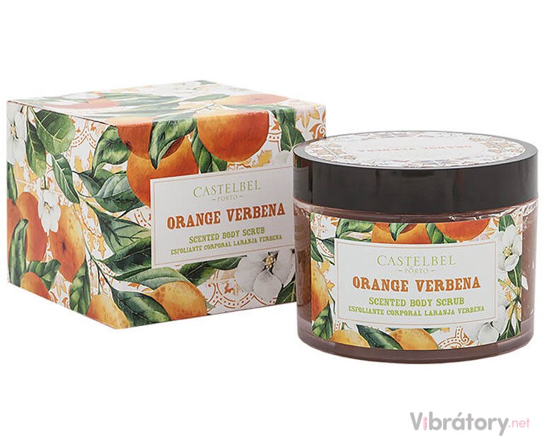 Tělový peeling Castelbel Orange Verbena – pomeranč a verbena, 300 g
