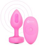 Vibrační anální kolík se srdíčkem Pink Topaz S/M