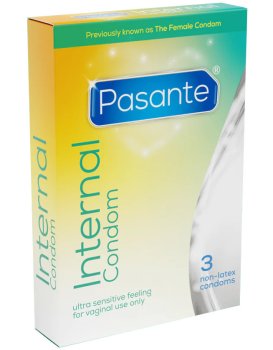 Kondomy pro ženy Pasante Internal Condom, 3 ks – Dámské kondomy