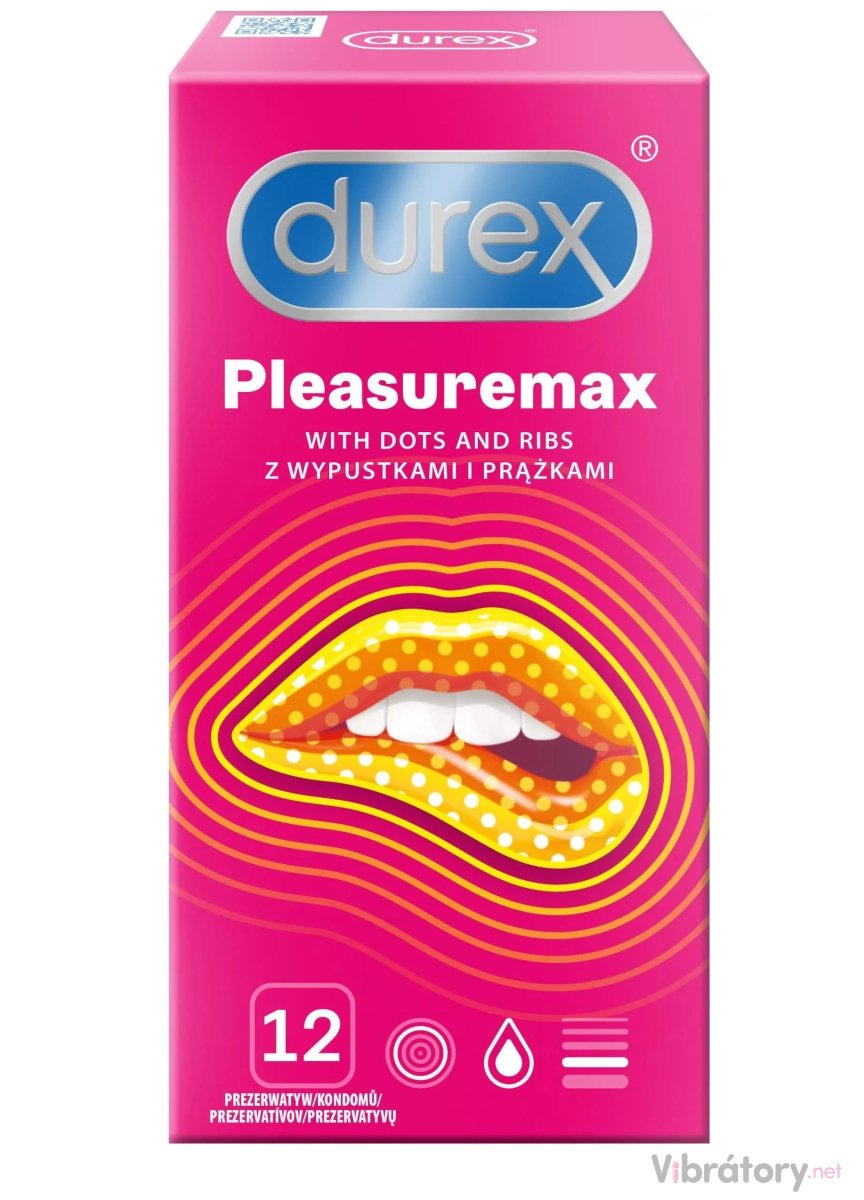 Levně Kondomy Durex Pleasuremax, 12 ks