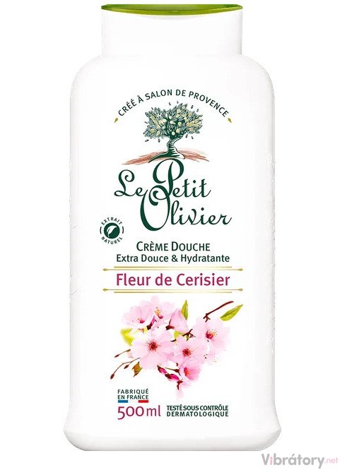 Levně Sprchový krém Le Petit Olivier Fleur de Cerisier – třešňový květ, 500 ml