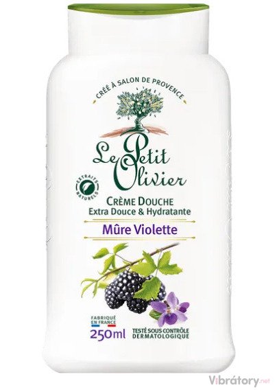 Levně Sprchový krém Le Petit Olivier Mûre Violette – ostružina a fialka, 250 ml