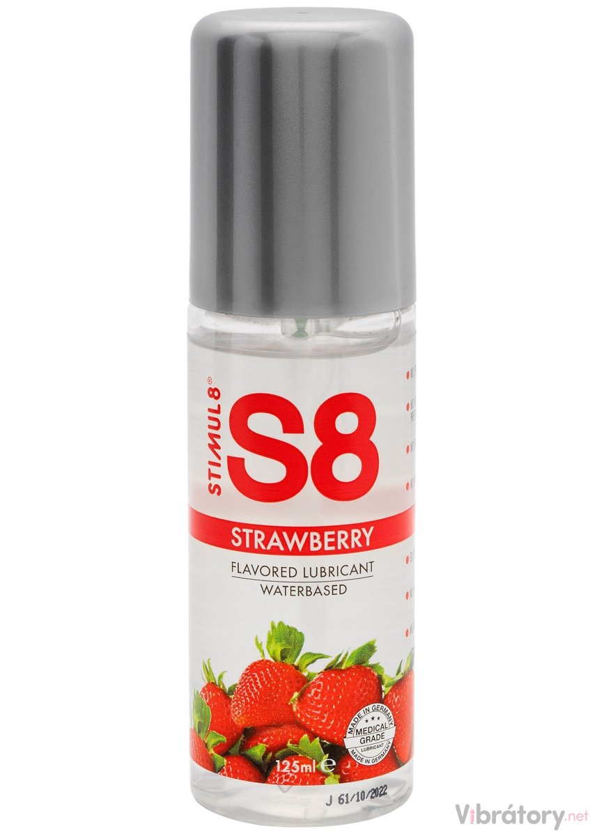 Ochucený lubrikační gel S8 Strawberry – jahoda, 125 ml