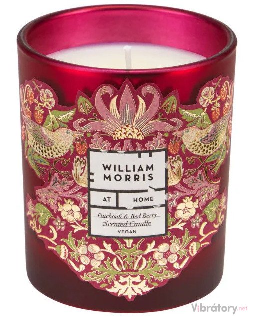 Levně Vonná svíčka William Morris At Home Patchouli & Red Berry – pačuli a červené bobule, 180 g
