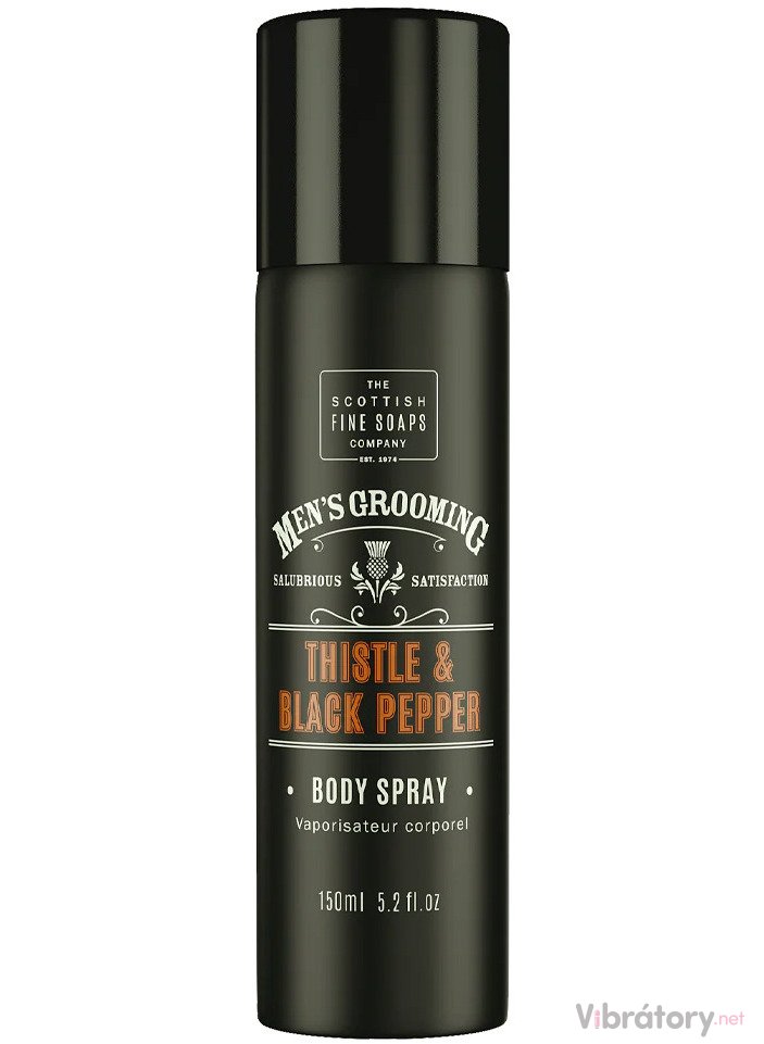 Pánský tělový sprej Scottish Fine Soaps Thistle & Black Pepper – ostropestřec a černý pepř, 150 ml