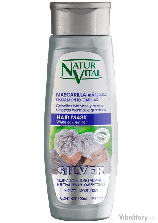 Levně Maska na bílé a šedivé vlasy NaturVital Silver, 300 ml