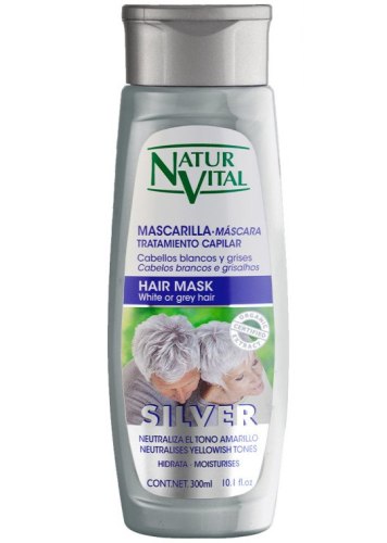 Masky na vlasy: Maska na bílé a šedivé vlasy NaturVital Silver