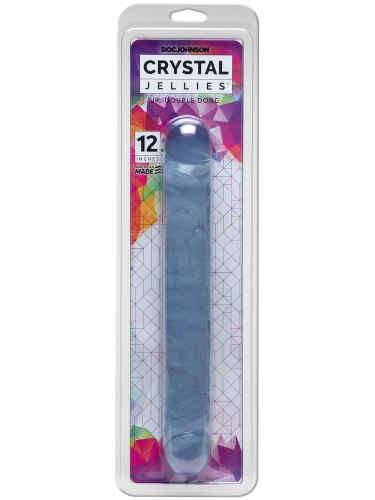Oboustranné dildo Crystal Jellies 12", transparentní