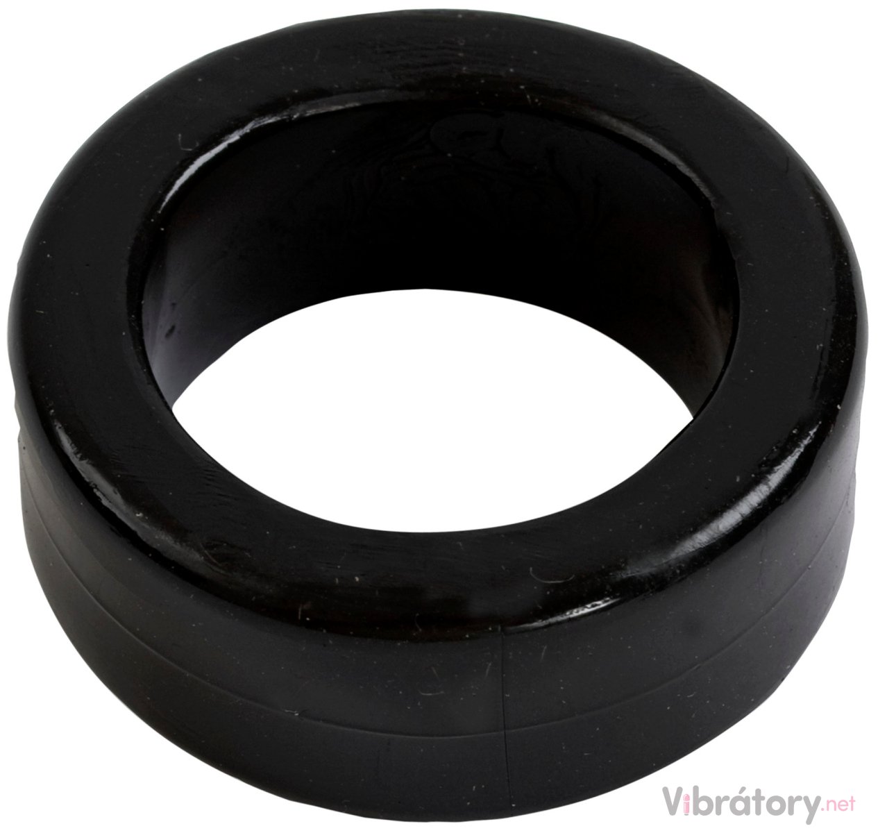 Široký erekční kroužek TitanMen Cock Ring, černý