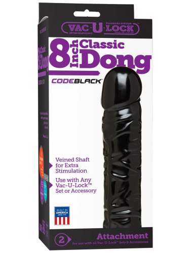 Realistické dildo Vac-U-Lock 8" CodeBlack