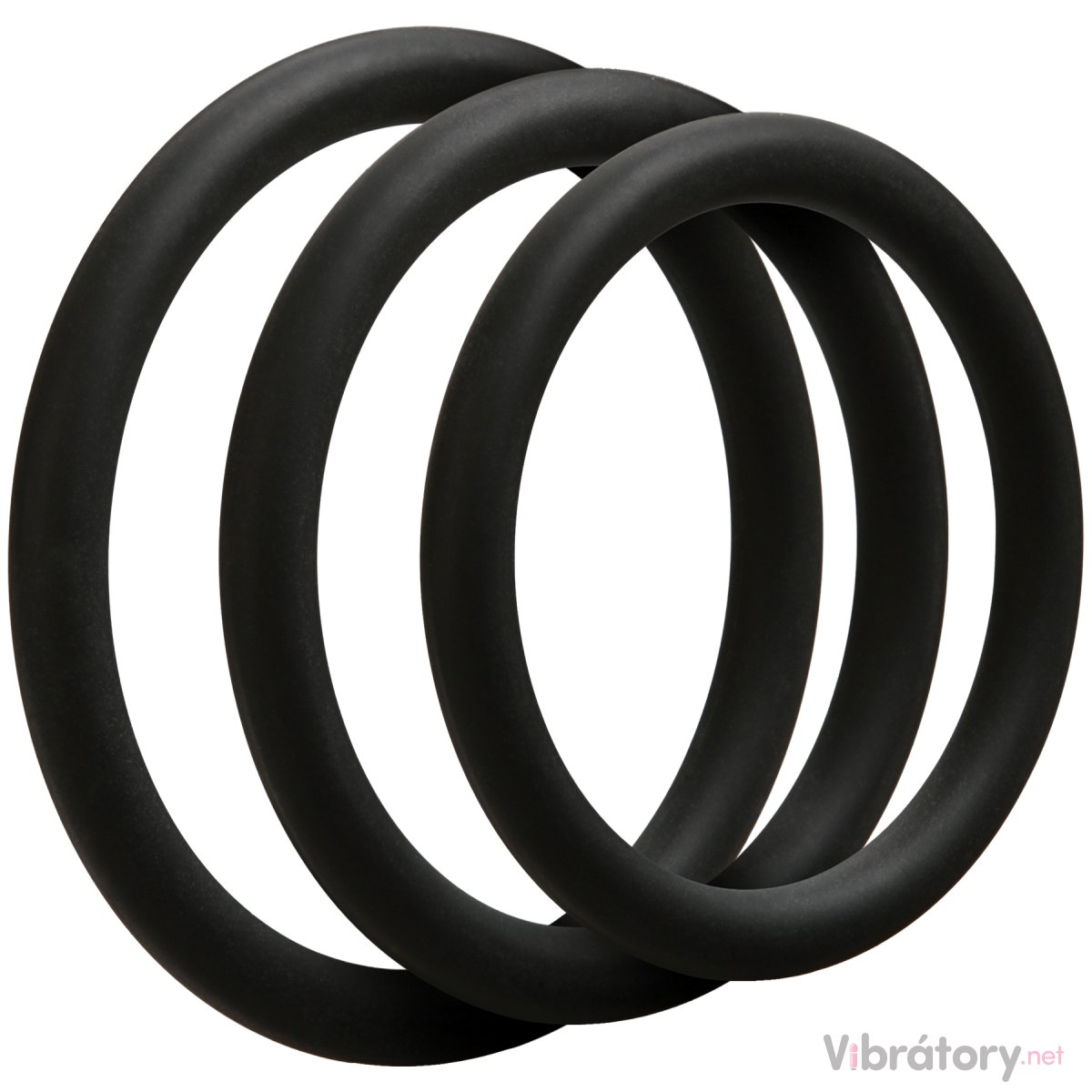 Levně Sada tenkých erekčních kroužků OptiMALE Thin (3 ks), černé
