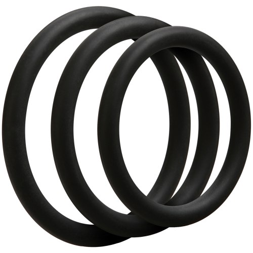 Sady erekčních kroužků: Sada tenkých erekčních kroužků OptiMALE Thin, černé