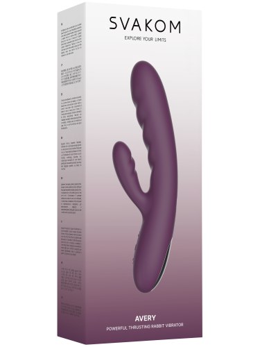Přirážecí vibrátor s králíčkem Svakom Avery