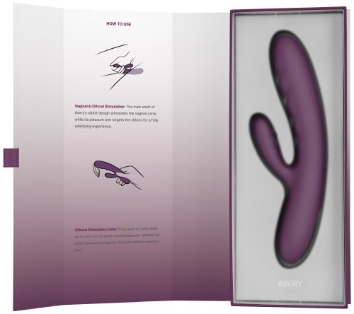 Přirážecí vibrátor s králíčkem Svakom Avery