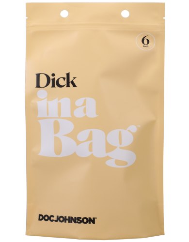 Realistické dildo s varlaty a přísavkou Dick in a Bag 6"