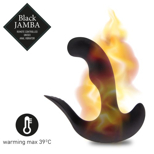 Hřejivý unisex vibrátor s dálkovým ovladačem Black Jamba