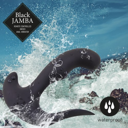 Hřejivý unisex vibrátor s dálkovým ovladačem Black Jamba