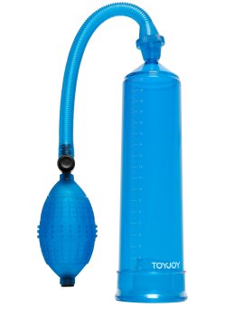 Vakuová pumpa na penis Power Pump, modrá – Klasické vakuové pumpy s balonkem nebo pístem