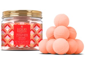 Šumivé koule do koupele The Luxury Bathing Company – pomerančový květ a tonka, 10x 15 g – Kosmetické sady