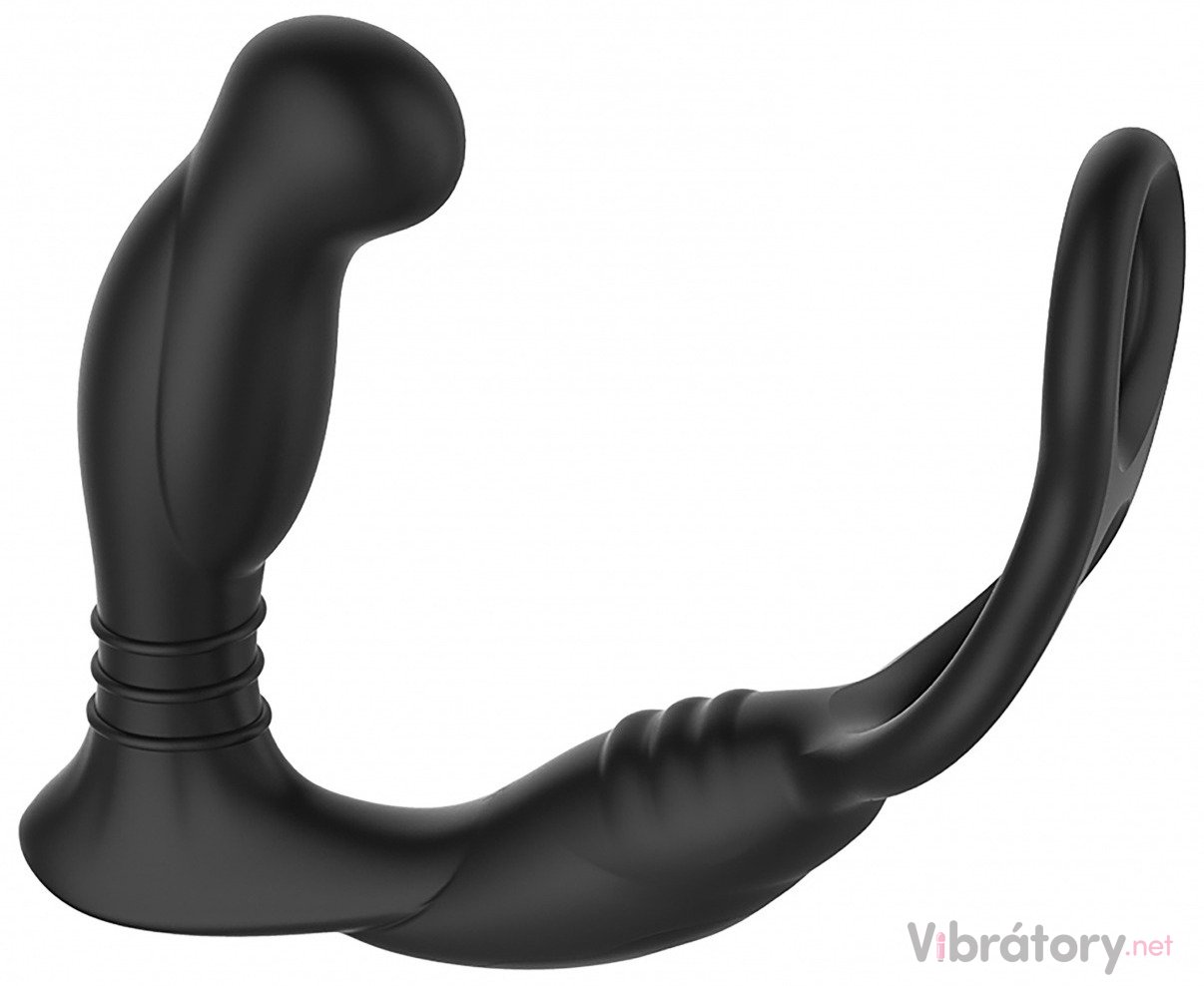 Vibrátor na prostatu a hráz s kroužky na penis a varlata Nexus Simul8