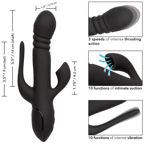 Trojitý přirážecí vibrátor se sáním klitorisu Triple Euphoria