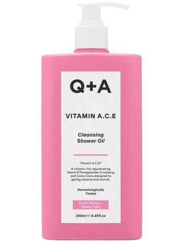 Sprchový olej s vitamínem A, C a E Q+A, 250 ml