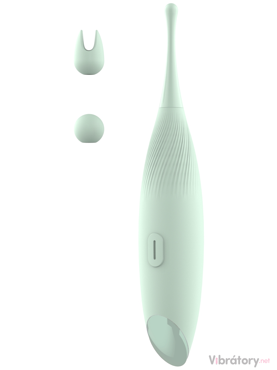 Levně Vibrační stimulátor klitorisu se dvěma nástavci Glam Pin Point Stimulator