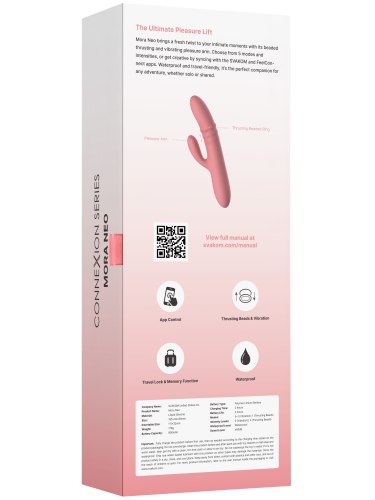 Interaktivní vibrátor s králíčkem a masážními perlami Svakom Mora Neo