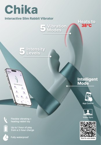 Hřejivý vibrátor s králíčkem Svakom Chika