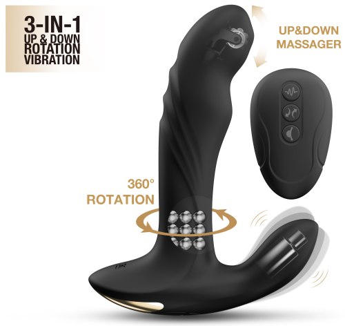 Vibrátor na prostatu a hráz s masážními perlami Multi P-Joy