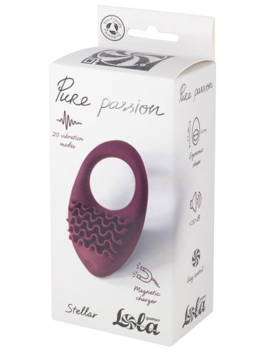 Nabíjecí vibrační erekční kroužek Pure Passion Stellar Wine Red