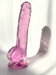 Transparentní realistické dildo s přísavkou Intergalactic Luminous