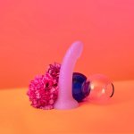 Silikonové dildo s přísavkou a třpytkami Dildolls Glitzy