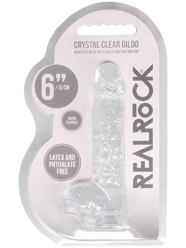 Realistické dildo s varlaty a přísavkou RealRock 6"